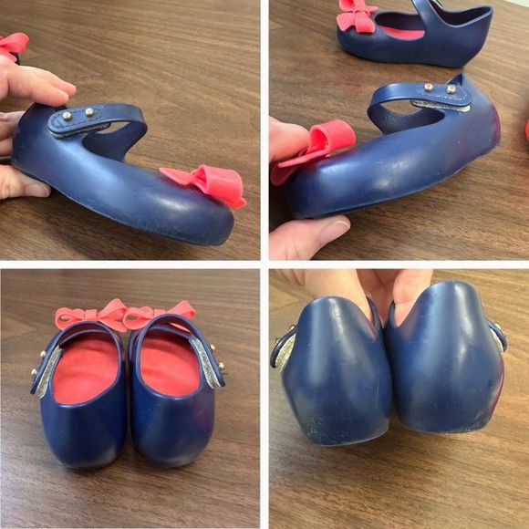 Bundle of 2 Pairs Authentic Mini Melissa Toddler Mary Jane Shoes - Picture 5 of 9